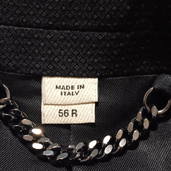 BURBERRY Made In Italy Fit Suit Virgen Wool Sz56R(USA46) Black Jacket Coat - Picture 4 of 16